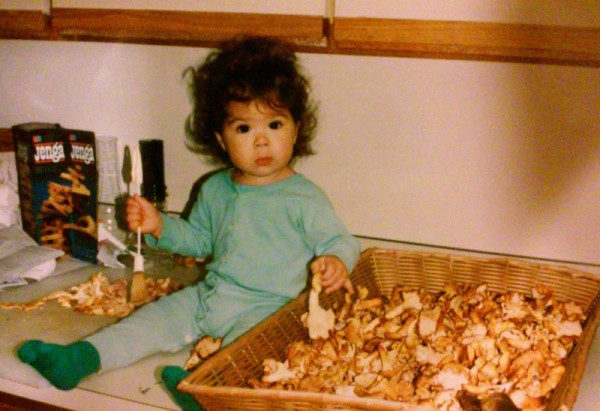 Yes, that's Chehala as a kid having some fungi. 